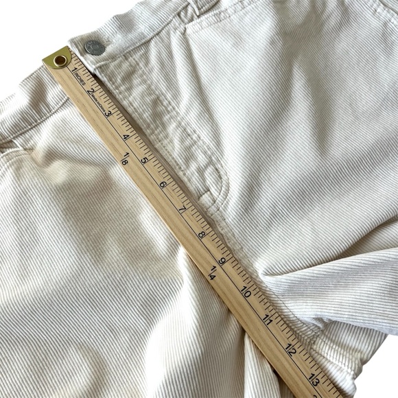 Madewell Emmett 2.0 Corduroy Wide Leg Pants High Rise Cream 32 NWT - Picture 15 of 16